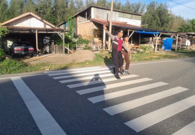 Sat Samapta Polres Aceh Jaya Laksanakan Strong Point untuk Wujudkan Kamseltibcarlantas