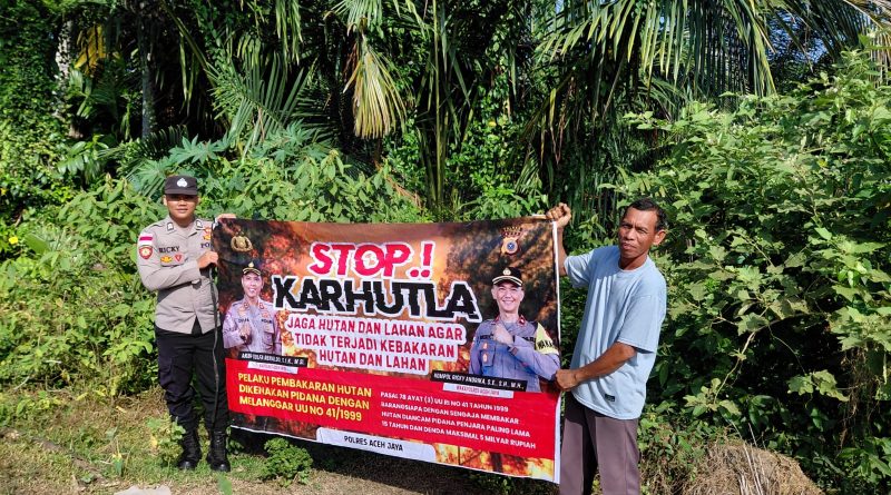 Cegah Karhutla Sejak Dini, Polsek Krueng Sabee Patroli ke Lokasi Rawan dan Pantau Titik Hotspot Cegah Karhutla Sejak Dini, Polsek Krueng Sabee Patroli ke Lokasi Rawan dan Pantau Titik Hotspot