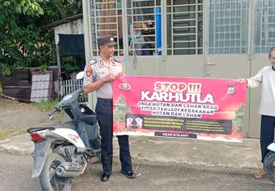 Cegah Kebakaran Hutan dan Lahan, Polsek Setia Bakti Gencarkan Patroli dan Sosialisasi Maklumat Kapolda Aceh